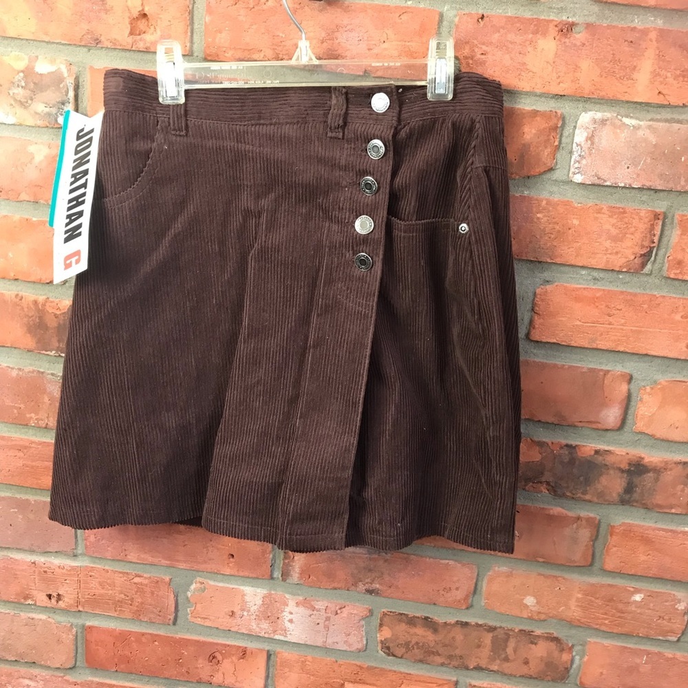 Jonathan Vintage 90s Y2K Corduroy Skort Jean Cotton Shorts Skirt Mini Teen Lady